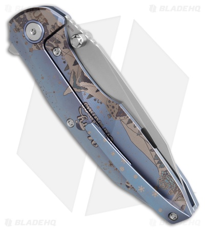 REMETTE RT-Cool Whale Frame Lock Knife Ti (3.4" Sandblast)