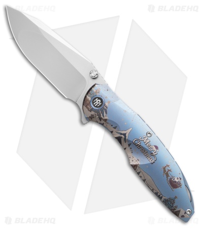 REMETTE RT-Cool Whale Frame Lock Knife Ti (3.4" Sandblast)