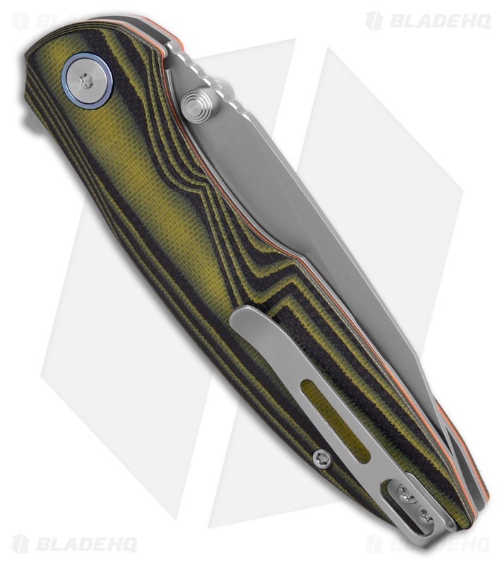 REMETTE RT-Cool Whale Liner Lock Knife Black/Green G-10 (3.2" Sandblast)