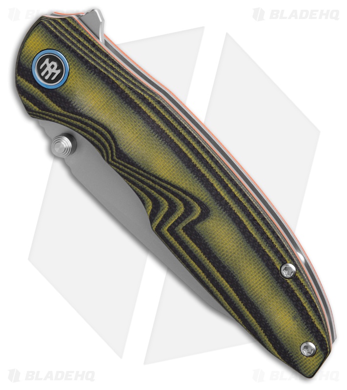 REMETTE RT-Cool Whale Liner Lock Knife Black/Green G-10 (3.2" Sandblast)