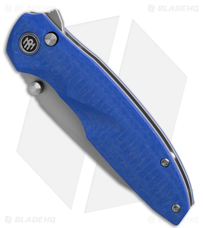 REMETTE RT-Cool Whale Liner Lock Knife Blue Raindrop G-10 (3.2" Sandblast)