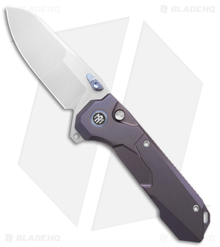 REMETTE RT-Cosmic Button + Liner Lock Knife Blue Titanium (2.8" Pearlescent)