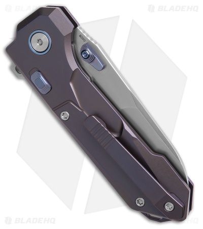 REMETTE RT-Cosmic Button + Liner Lock Knife Blue Titanium (2.8" Pearlescent)