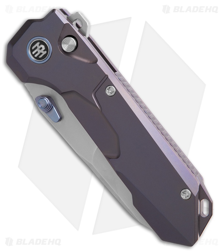 REMETTE RT-Cosmic Button + Liner Lock Knife Blue Titanium (2.8" Pearlescent)