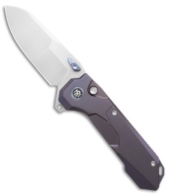 REMETTE RT-Cosmic Button + Liner Lock Knife Blue Titanium (2.8" Pearlescent)