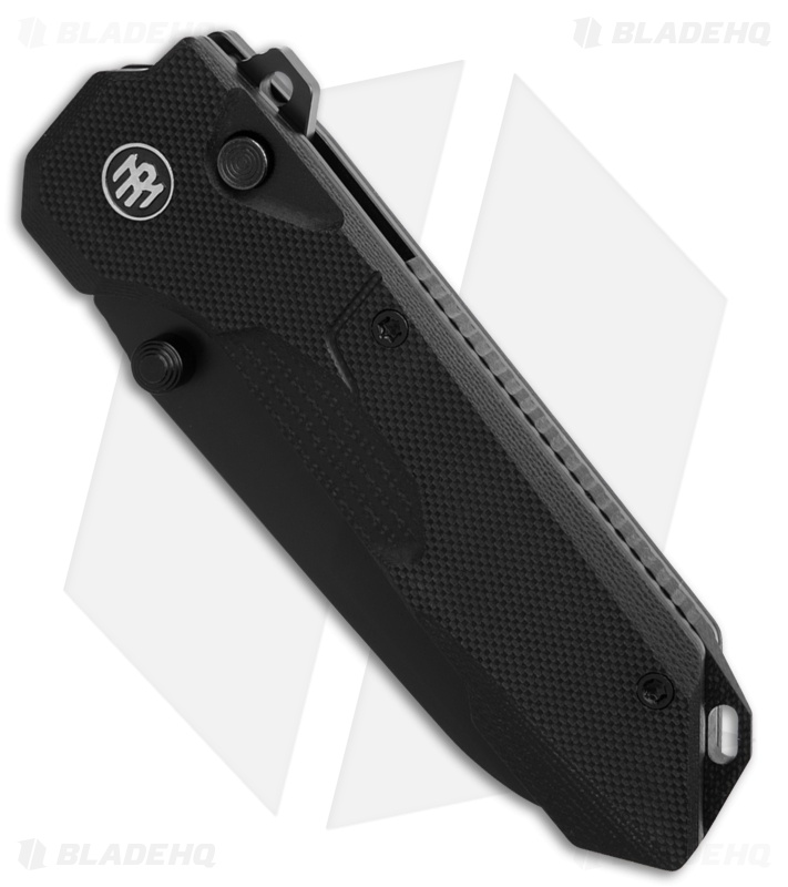 REMETTE RT-Cosmic Button + Liner Lock Knife Milled Black G-10 (2.8" Black)