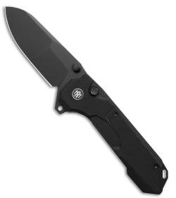 REMETTE RT-Cosmic Button + Liner Lock Knife Milled Black G-10 (2.8" Black)