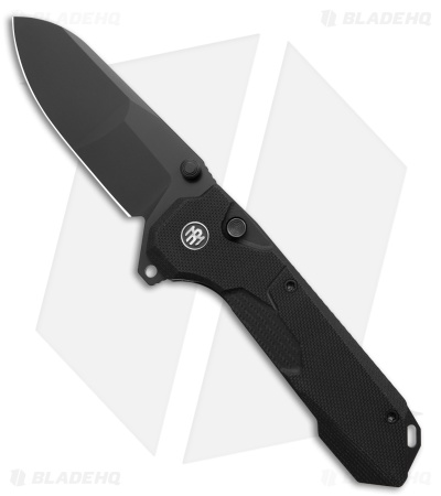 REMETTE RT-Cosmic Button + Liner Lock Knife Milled Black G-10 (2.8" Black)