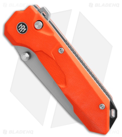 REMETTE RT-Cosmic Button + Liner Lock Knife Milled Orange G-10 (2.8" Sandblast)