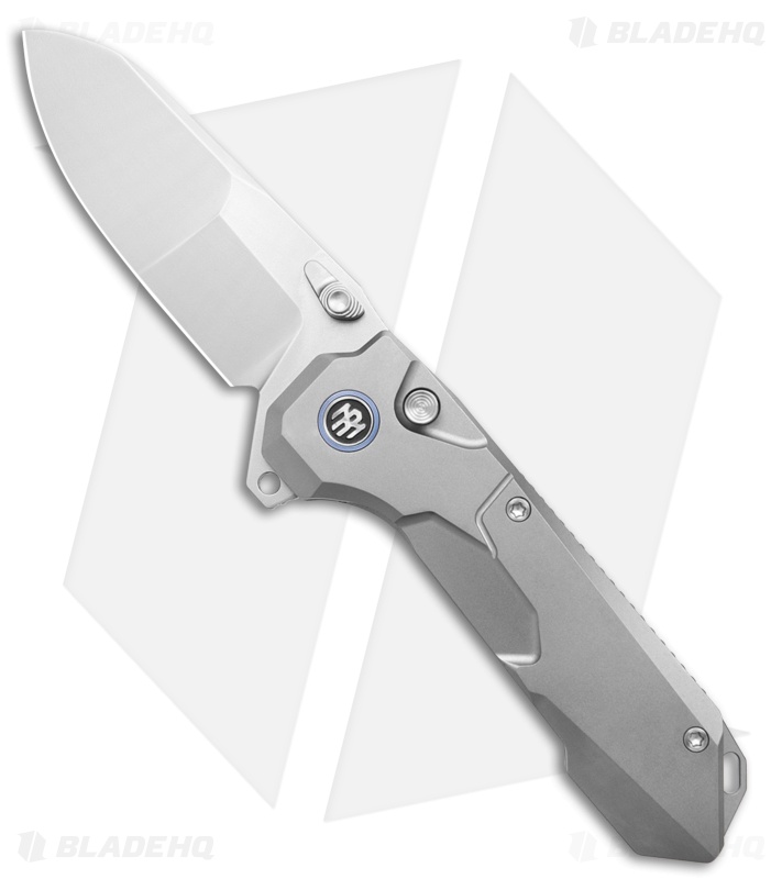 REMETTE RT-Cosmic Button + Liner Lock Knife Titanium (2.8" Pearlescent)