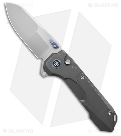 REMETTE RT-Cosmic Button + Liner Lock Knife Gray Titanium (2.8" Pearlescent)