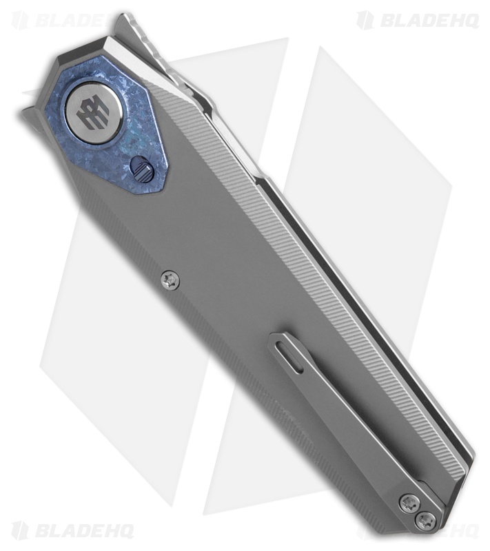 REMETTE RT-Infinite Power Button Lock Knife Sandblast/Crystallized Ti (3.1" BB)