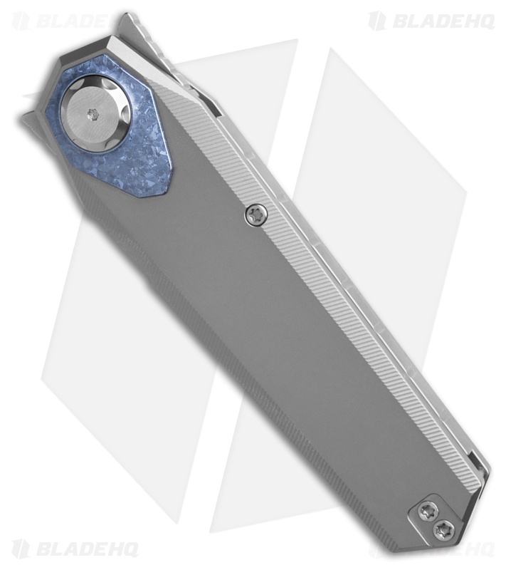 REMETTE RT-Infinite Power Button Lock Knife Sandblast/Crystallized Ti (3.1" BB)