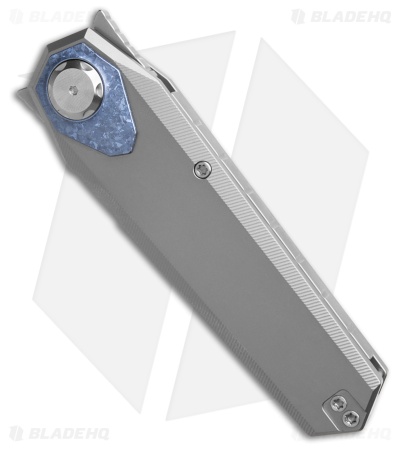 REMETTE RT-Infinite Power Button Lock Knife Sandblast/Crystallized Ti (3.1" BB)