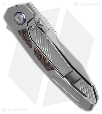 REMETTE RT-Kestrel Frame Lock Knife Titanium + Copper CF (2.8" Satin)