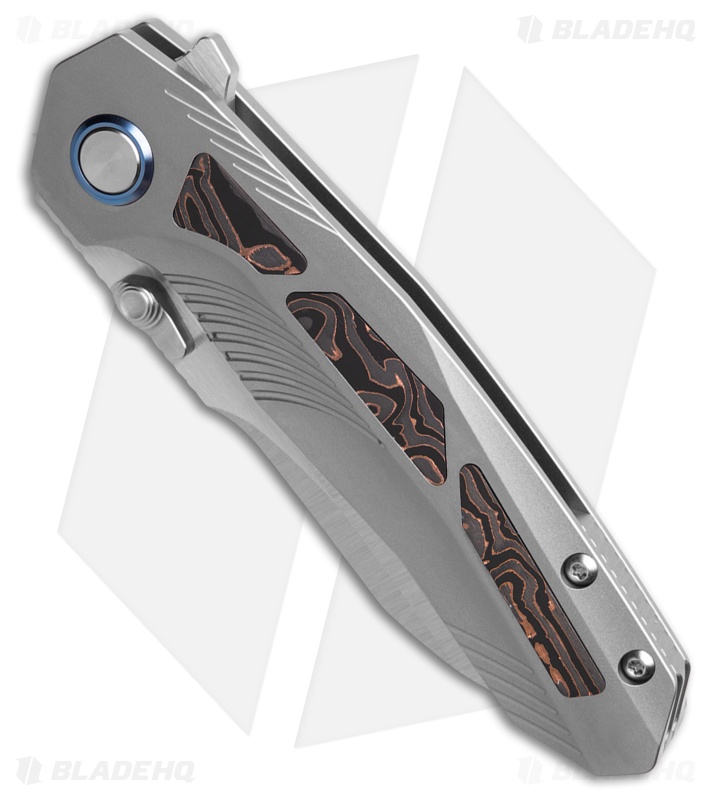 REMETTE RT-Kestrel Frame Lock Knife Titanium + Copper CF (2.8" Satin)