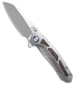 REMETTE RT-Kestrel Frame Lock Knife Titanium + Copper CF (2.8" Satin)