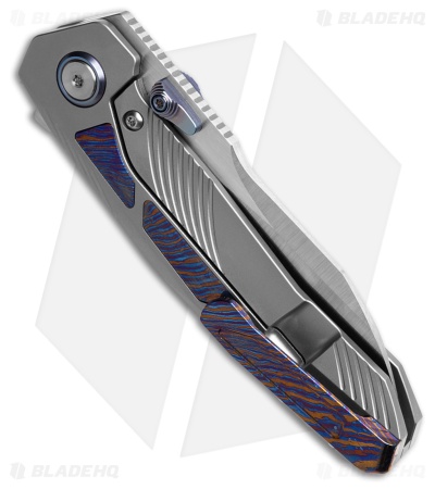 REMETTE RT-Kestrel Frame Lock Knife Titanium + Timascus Inlays (2.8" Satin)