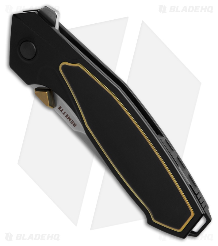 REMETTE Knife RT-Kingfisher Knife Black/Gold Titanium Satin