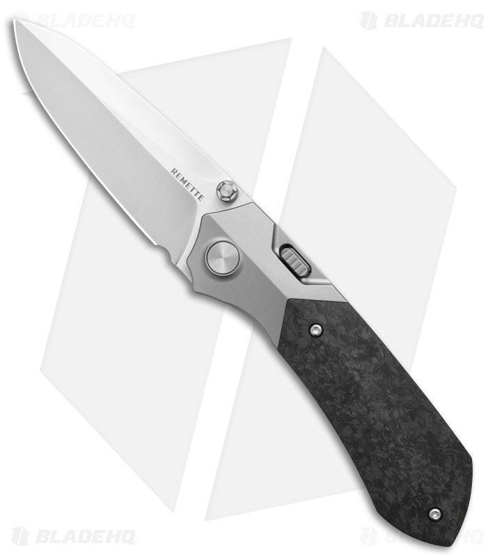 REMETTE RT-Meteor Button + Liner Lock Knife Ti + Carbon Fiber (3" Pearlescent)