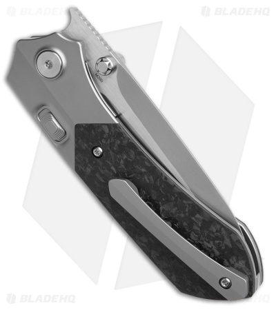 REMETTE RT-Meteor Button + Liner Lock Knife Ti + Carbon Fiber (3" Pearlescent)