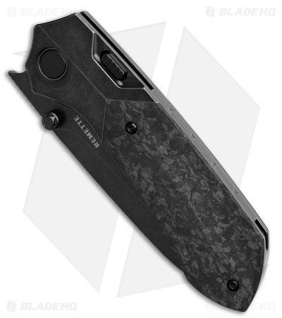 REMETTE RT-Meteor Button Liner Lock Knife Black Ti/Carbon Fiber (3" Pearlescent)