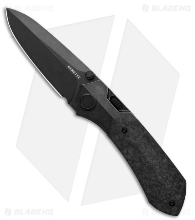 REMETTE RT-Meteor Button Liner Lock Knife Black Ti/Carbon Fiber (3" Pearlescent)
