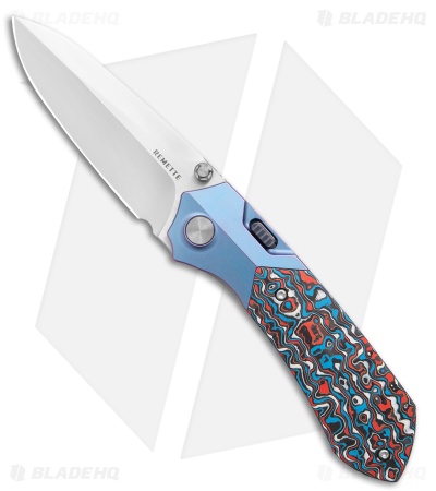 REMETTE RT-Meteor | Blue Ti/Multicolor CF | Pearlescent M390