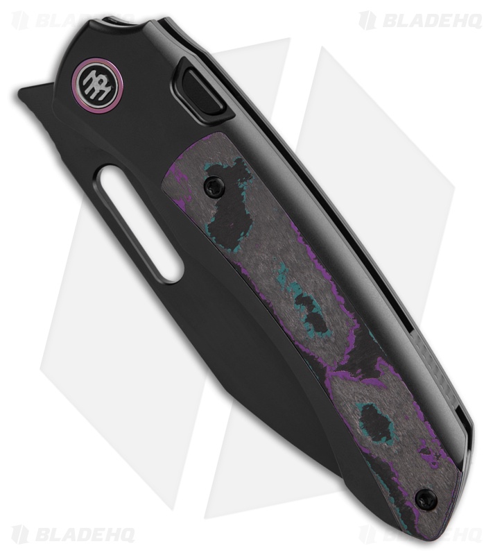 REMETTE RT-Orca Button Frame Lock Knife Black Ti/Jazzy CF (3.2" DLC)