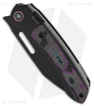 REMETTE RT-Orca Button Frame Lock Knife Black Ti/Jazzy CF (3.2" DLC)