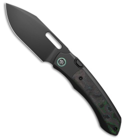 REMETTE RT-Orca Button Frame Lock Knife Black Ti/Kelp Bed CF (3.2" DLC)