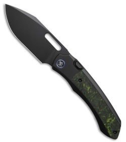 REMETTE RT-Orca Button Frame Lock Knife Black Ti/Luminous CF (3.2" DLC)