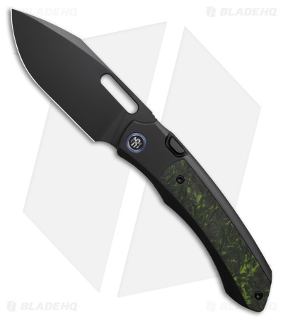 REMETTE RT-Orca Button Frame Lock Knife Black Ti/Luminous CF (3.2" DLC)