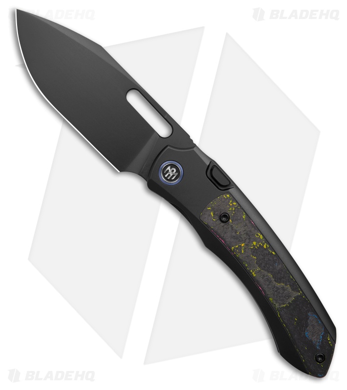 REMETTE RT-Orca Button Frame Lock Knife Black Ti/Ultimate Warrior CF (3.2" DLC)