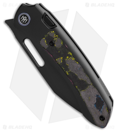 REMETTE RT-Orca Button Frame Lock Knife Black Ti/Ultimate Warrior CF (3.2" DLC)