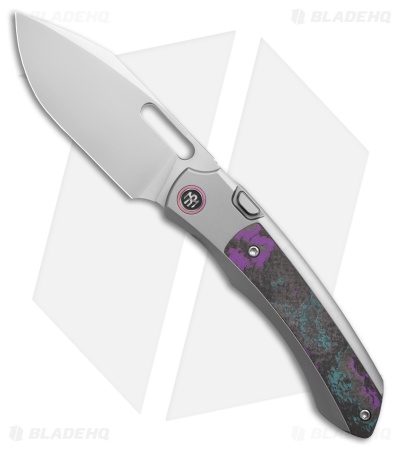REMETTE RT-Orca Button Frame Lock Knife Ti/Jazzy CamoCarbon (3.2" BB)