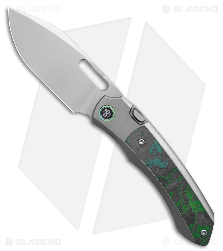 REMETTE RT-Orca Button Frame Lock Knife Ti/Kelp Bed CamoCarbon (3.2" BB)