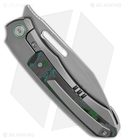 REMETTE RT-Orca Button Frame Lock Knife Ti/Kelp Bed CamoCarbon (3.2" BB)