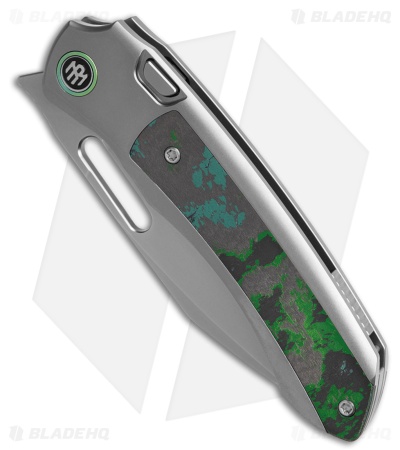 REMETTE RT-Orca Button Frame Lock Knife Ti/Kelp Bed CamoCarbon (3.2" BB)
