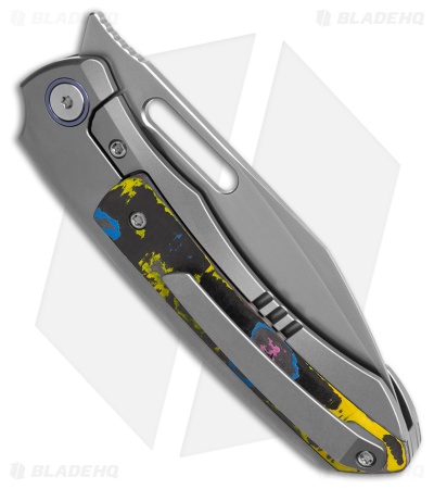 REMETTE RT-Orca Button Frame Lock Knife Ti/Ultimate Warrior CamoCarbon (3.2" BB)