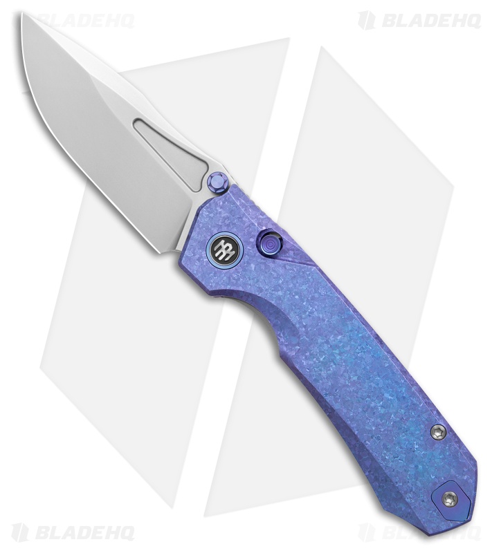 REMETTE RT-Rhino Button + Liner Lock Crystallized Blue Ti (3.1" Pearlescent)