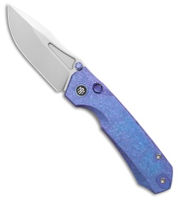 REMETTE RT-Rhino Button + Liner Lock Crystallized Blue Ti (3.1" Pearlescent)