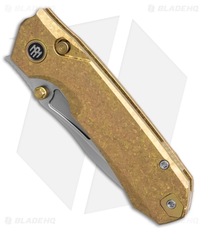 REMETTE RT-Rhino Button + Liner Lock Crystallized Gold Ti (3.1" Pearlescent)