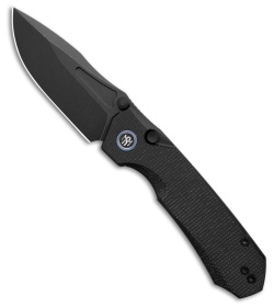 REMETTE RT-Rhino Button + Liner Lock Knife Black Micarta (3.1" Black)