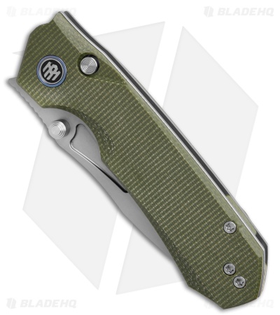 REMETTE RT-Rhino Button + Liner Lock Knife Military Green Micarta (3.1" SW)