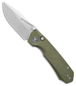 REMETTE RT-Rhino Button + Liner Lock Knife Military Green Micarta (3.1" SW)