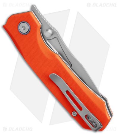 REMETTE RT-Rhino Button + Liner Lock Knife Orange G-10 (3.1" Sandblast)