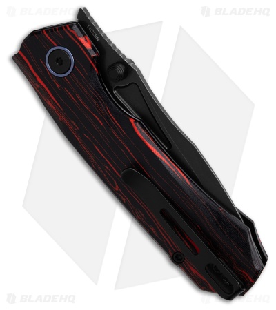 REMETTE RT-Rhino Button + Liner Lock Black/Red G-10 (3.1" Black)