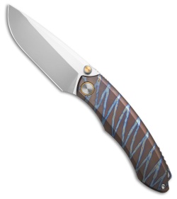 REMETTE Wild Species Frame Lock Knife Flamed Titanium (3.6" Fine Hand Grinding)