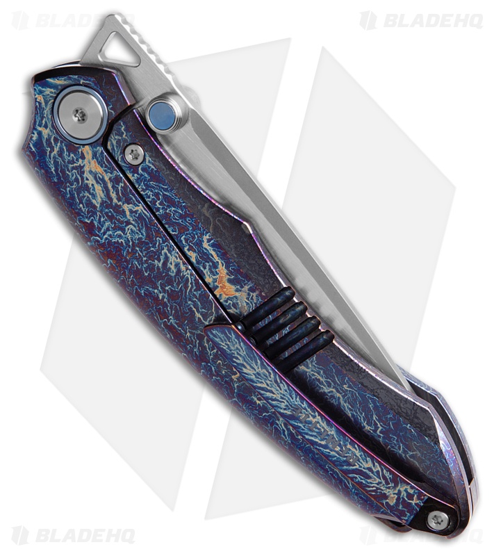 REMETTE Wild Species Frame Lock Knife Lightning Strike Ti (3.6" Fine Grinding)